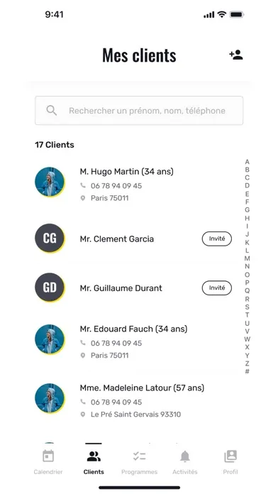 Zrzuty ekranu SportyLib Pro – Agenda sportif