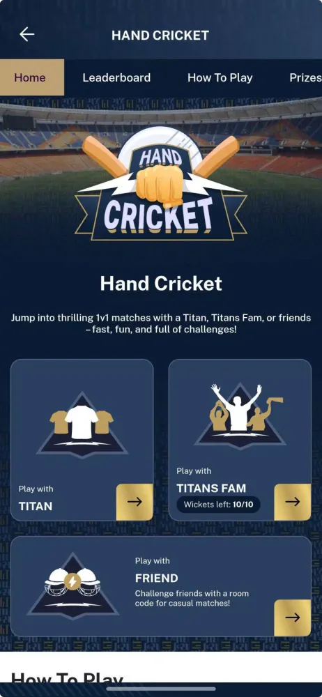 Ảnh chụp màn hình của Titans FAM