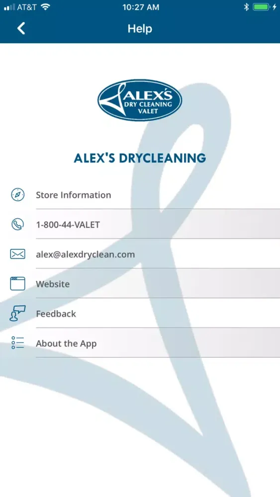 Alex's Dry Cleaning Valet スクリーンショット