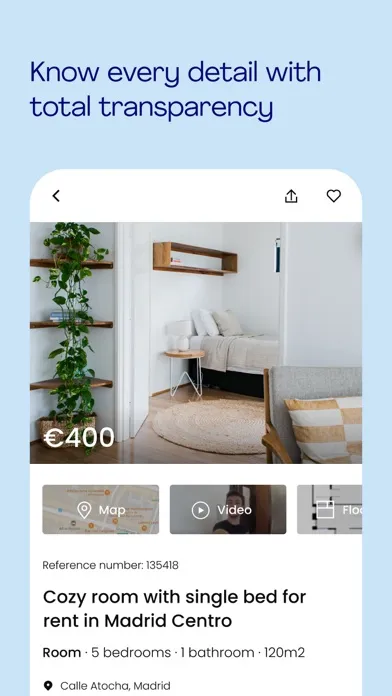 Tangkapan skrin Spotahome: Apartments & rooms