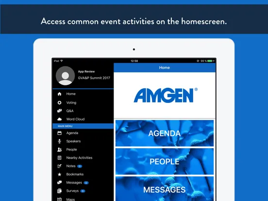 ภาพหน้าจอของ Amgen Events iPad 