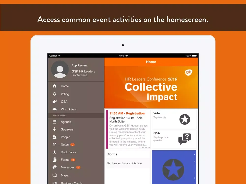 ภาพหน้าจอของ GSK HR Leaders Conference iPad 