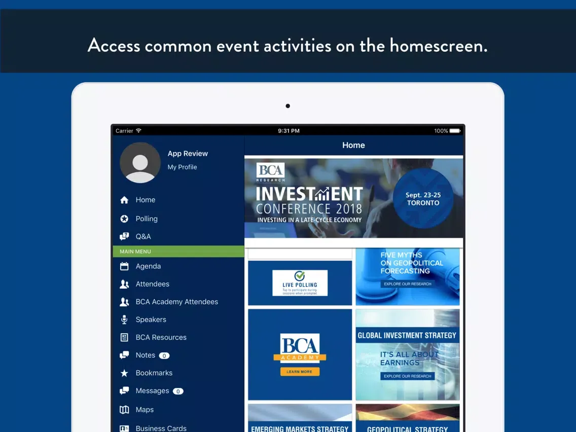 تصاویر BCA Investment Conference iPad 