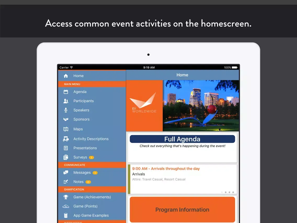 Captures d'écran de BI WORLDWIDE Events iPad 