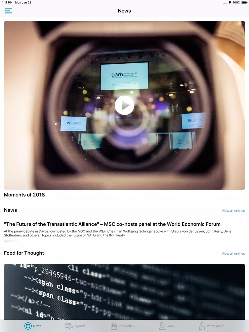 Munich Security Conference iPad  Screenshots