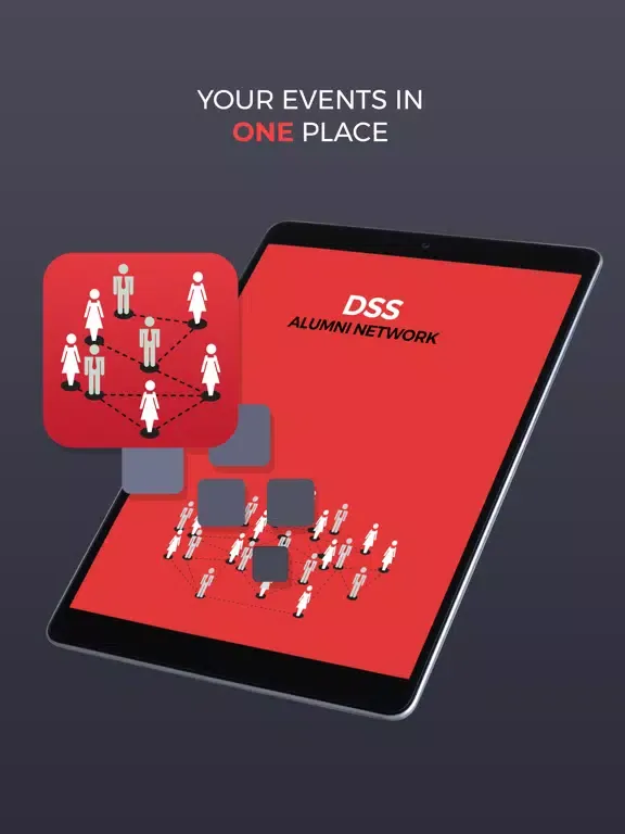 Ảnh chụp màn hình của DSS Alumni Network iPad 