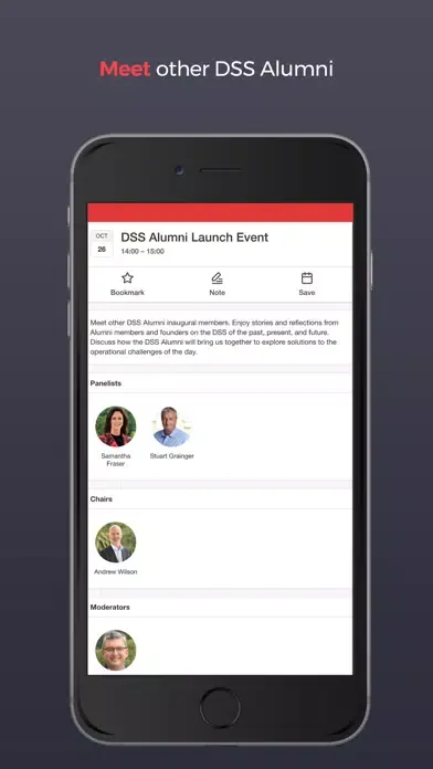Ảnh chụp màn hình của DSS Alumni Network