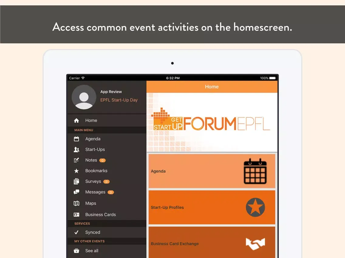 Forum EPFL Event iPad 應用截圖