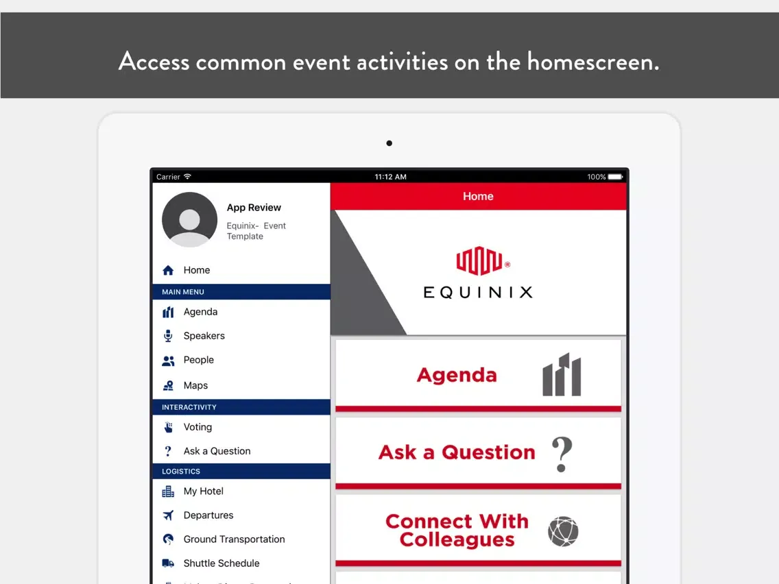 Screenshot di Equinix Mobile Event App iPad 