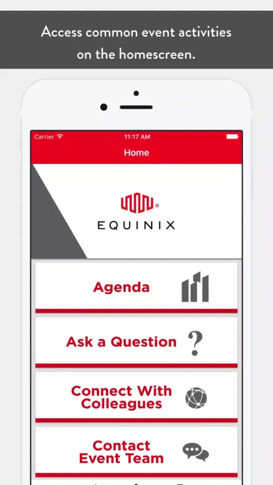 Screenshot di Equinix Mobile Event App