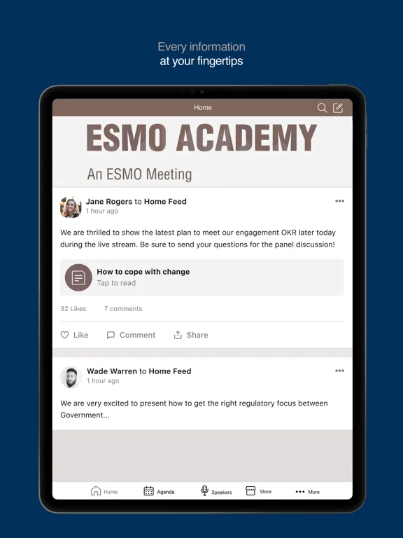 ESMO Academy iPad  スクリーンショット