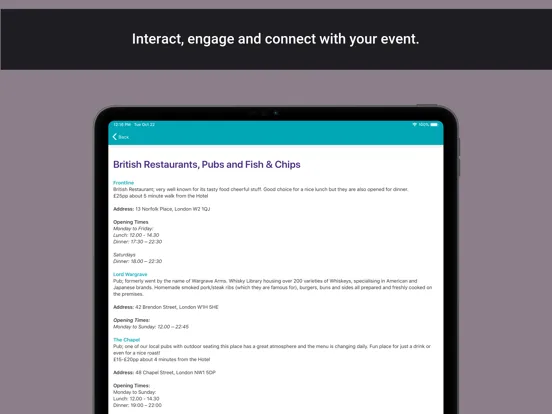 ภาพหน้าจอของ Grant Thornton Event App iPad 