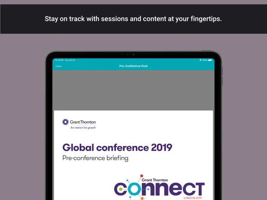 ภาพหน้าจอของ Grant Thornton Event App iPad 