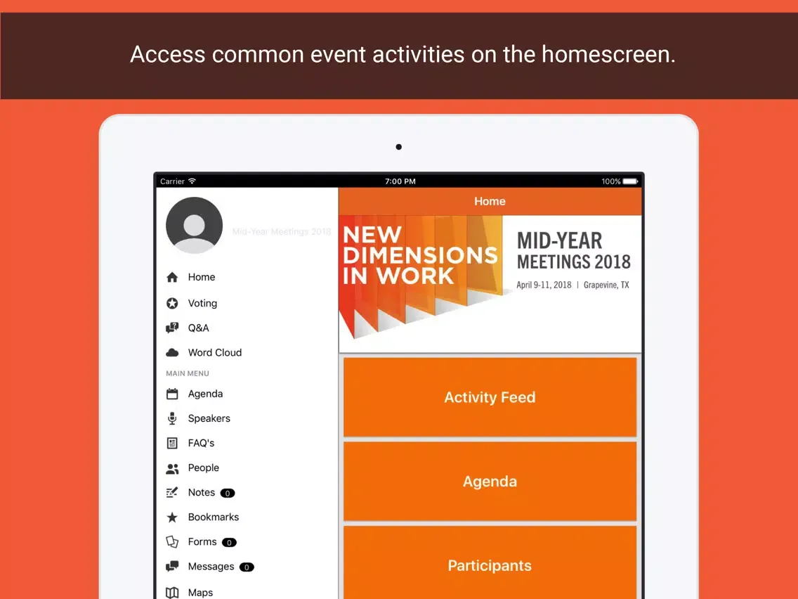Kronos Events iPad  스크린샷