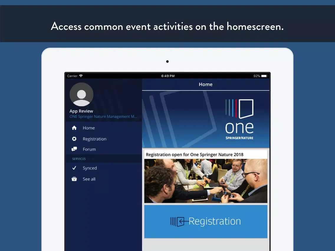 Скриншоты One Springer Nature Event iPad 
