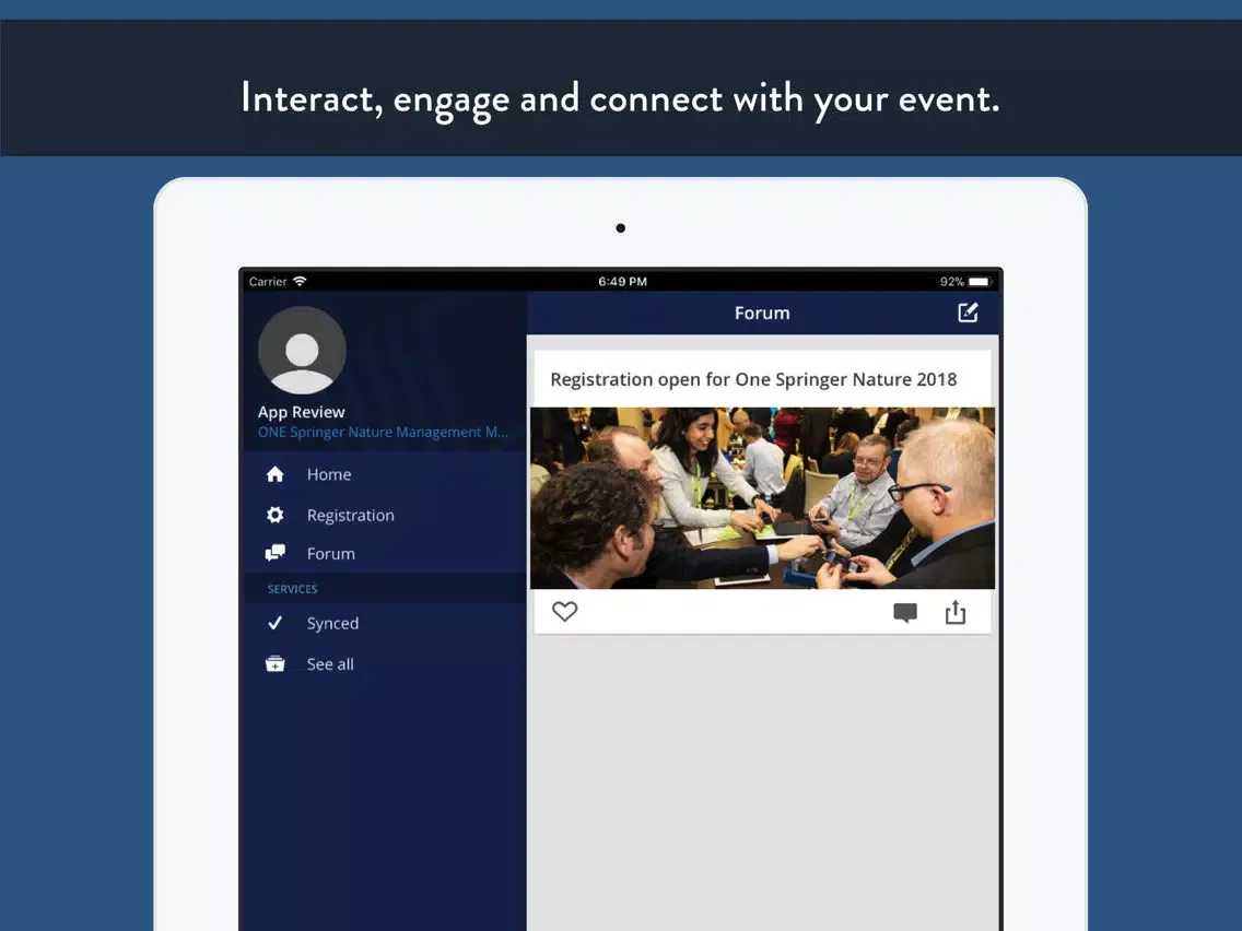 Скриншоты One Springer Nature Event iPad 