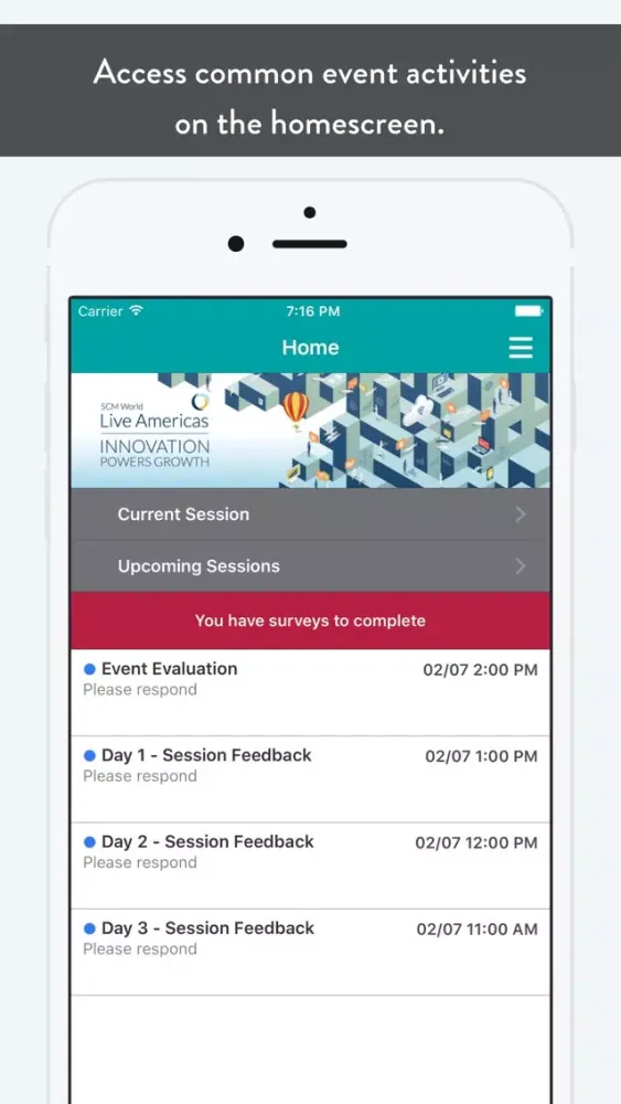 Captures d'écran de SCM World Events App