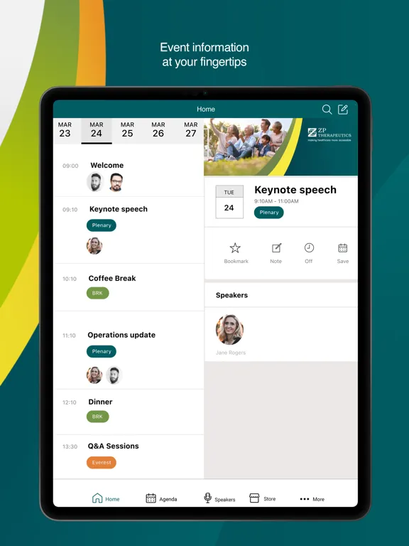 ZP Therapeutics Events iPad  স্ক্রিনশট