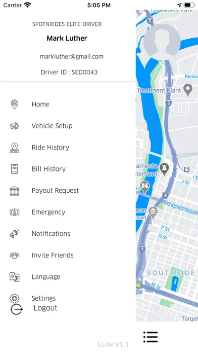 Capturas de pantalla de SpotnRides - Elite - Driver