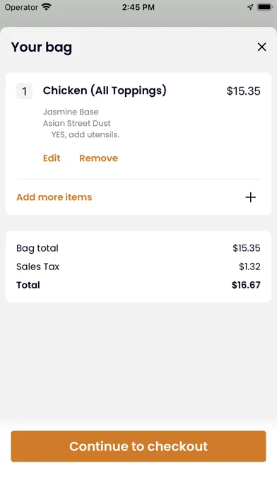 Screenshot di Asian Box Mobile Ordering