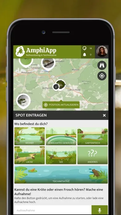 AmphiApp | Citizen Science Screenshots