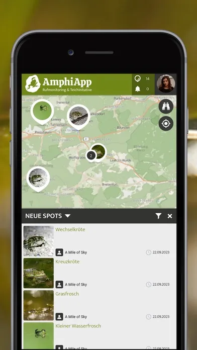 AmphiApp | Citizen Science Screenshots