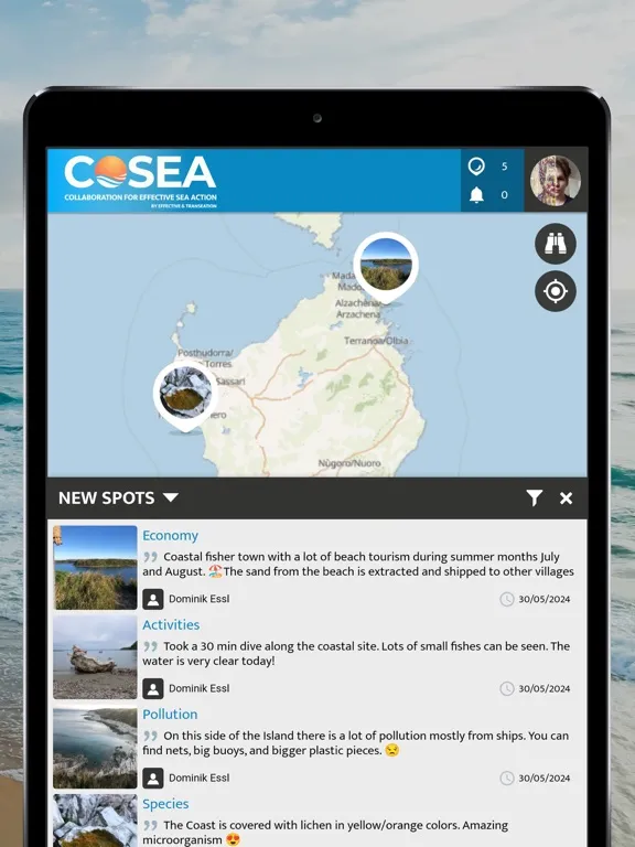 Capturas de pantalla de COSEA iPad 