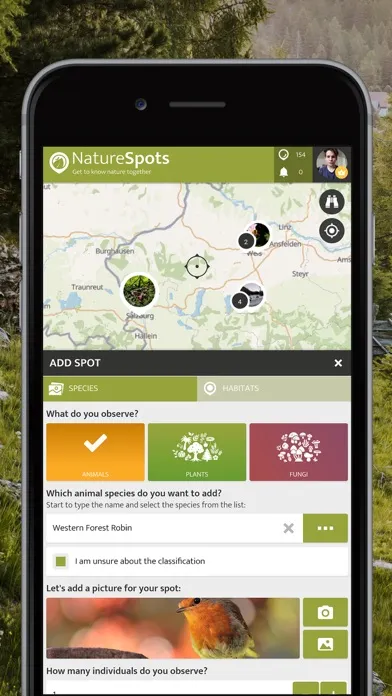 NatureSpots - observe nature سکرین شاٹس