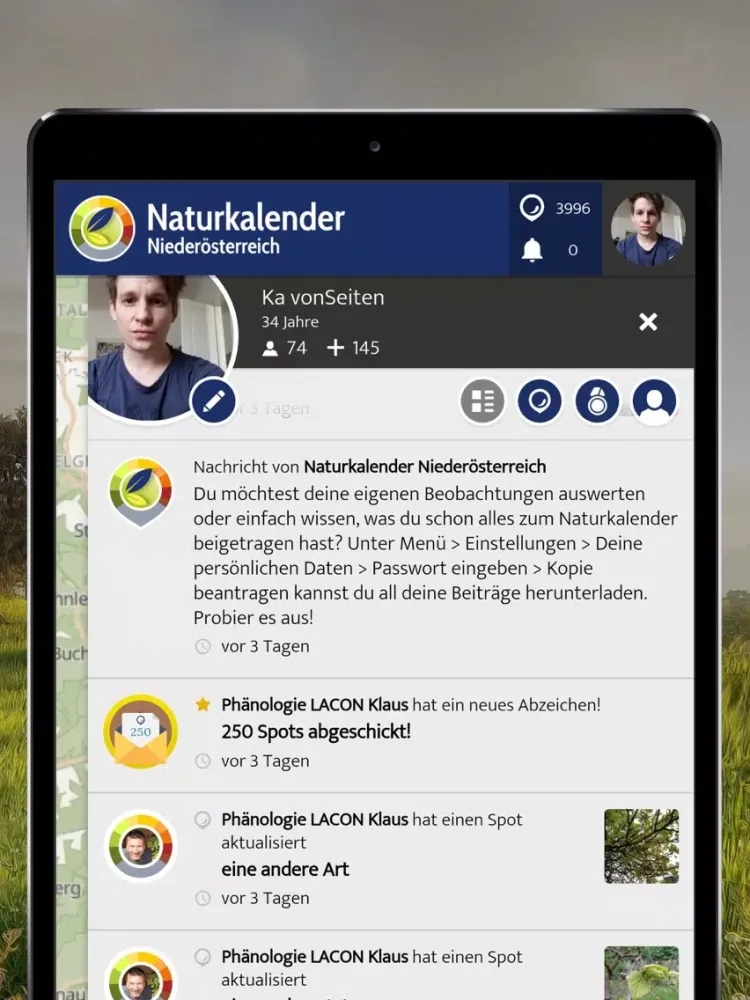 Zrzuty ekranu Naturkalender Niederösterreich iPad 
