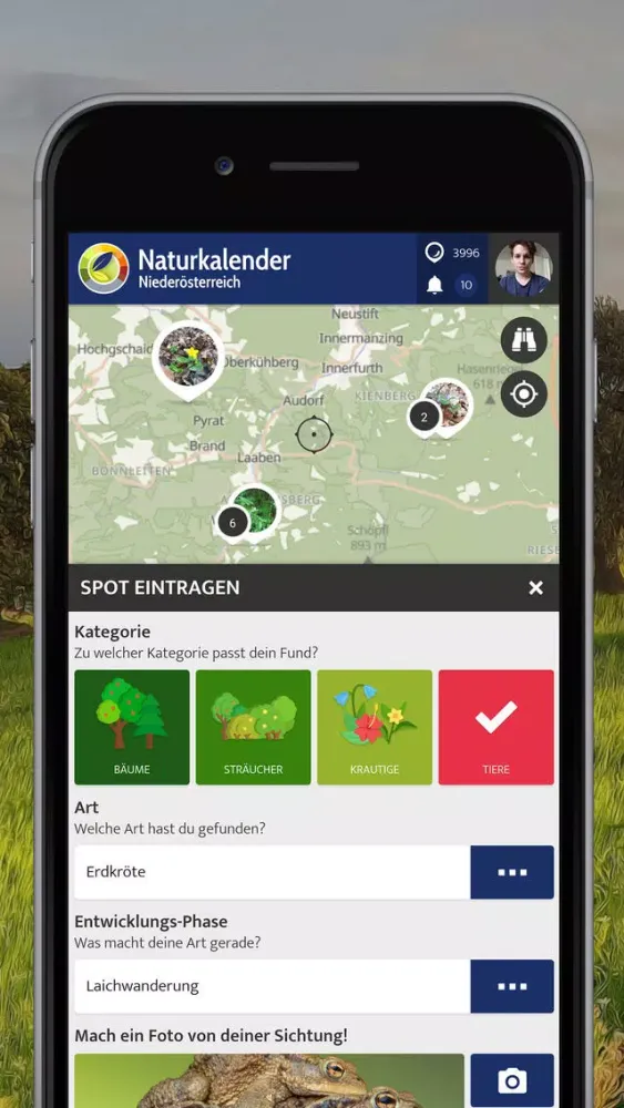 Zrzuty ekranu Naturkalender Niederösterreich
