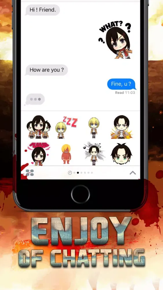 Giant Boy Manga & Anime Stickers for iMessage 스크린샷