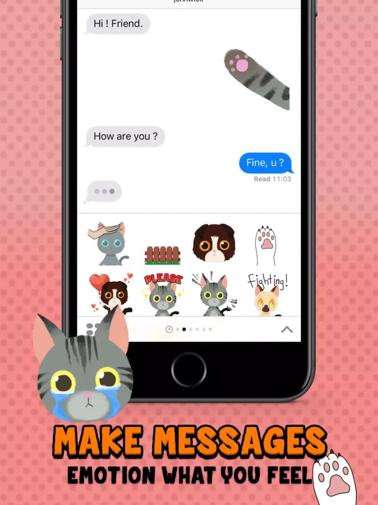 Скриншоты Cat & Kitten Stickers Emoji Keyboard Animal Themes iPad 