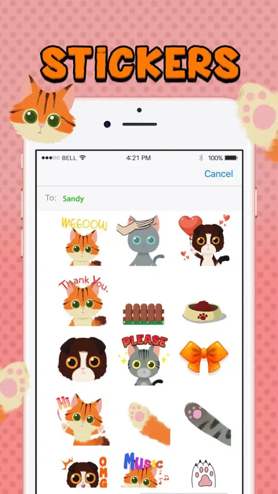 Скриншоты Cat & Kitten Stickers Emoji Keyboard Animal Themes
