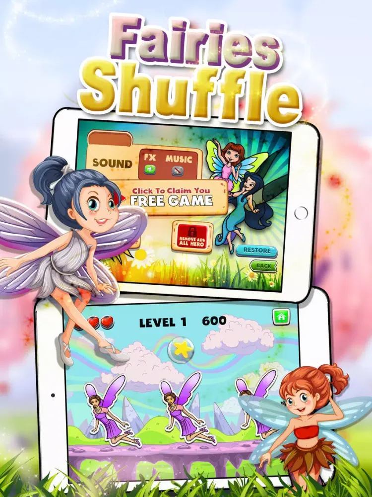 Finding The Hidden Fairies Shuffle iPad 应用截图