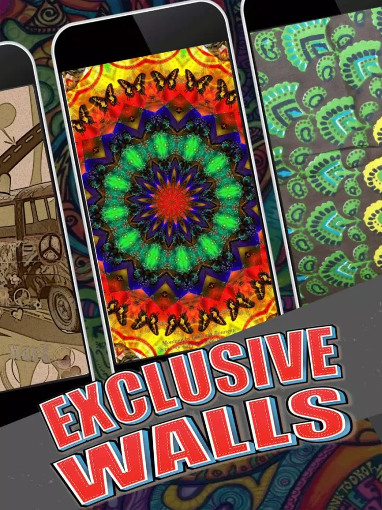 Hippie Wallpaper Overlays Maker Pro iPad  Ekran Görüntüleri