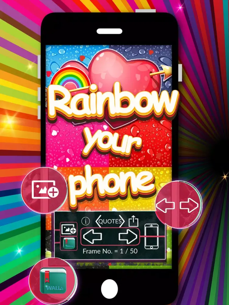 Rainbow Wallpaper Design Pro iPad  Screenshots