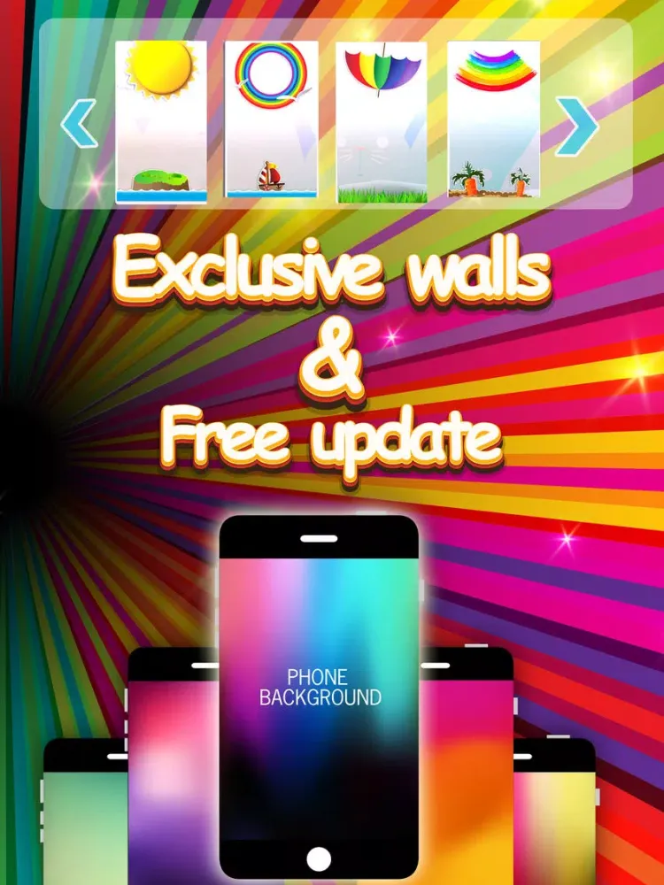 Rainbow Wallpaper Design Pro iPad  Screenshots
