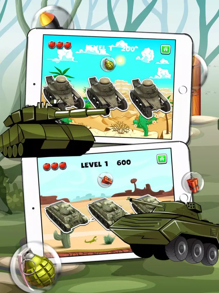 FIND The Shuffle Ball & Hidden Games for Tanks iPad  Screenshots