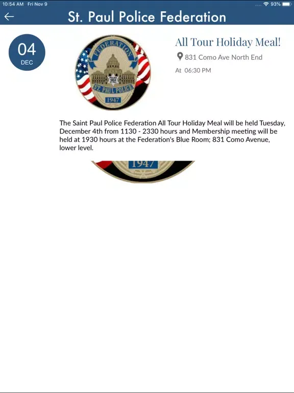 St. Paul Police Federation iPad 应用截图