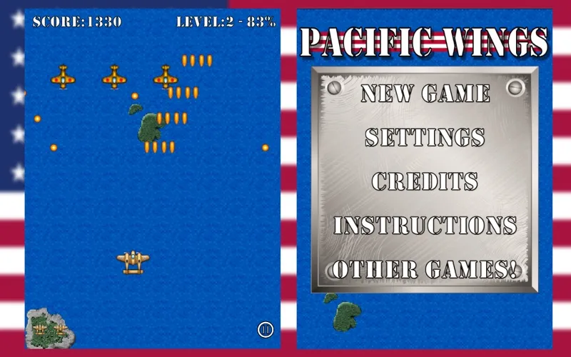 Capturas de tela do Pacific Wings