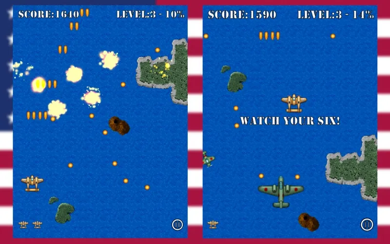 Capturas de tela do Pacific Wings