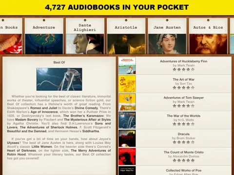 Free Audiobooks Pro- 4,727 audiobooks to go. iPad  スクリーンショット