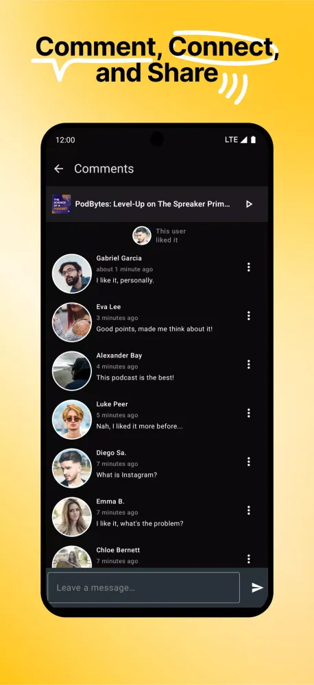 Capturas de tela do Spreaker Podcasts