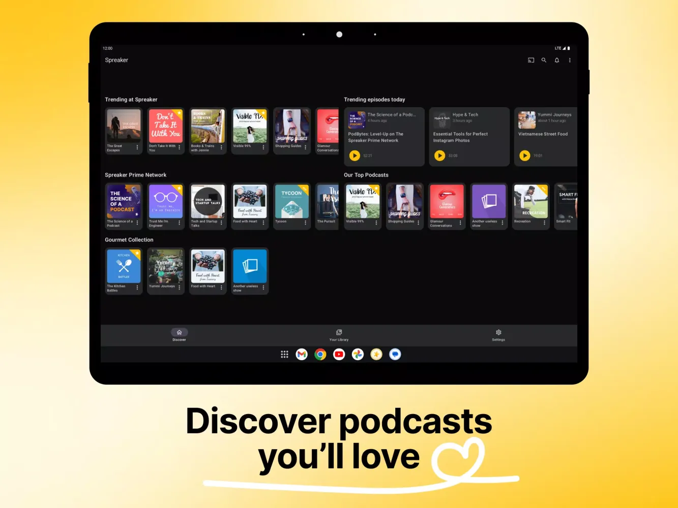 Capturas de tela do Spreaker Podcasts