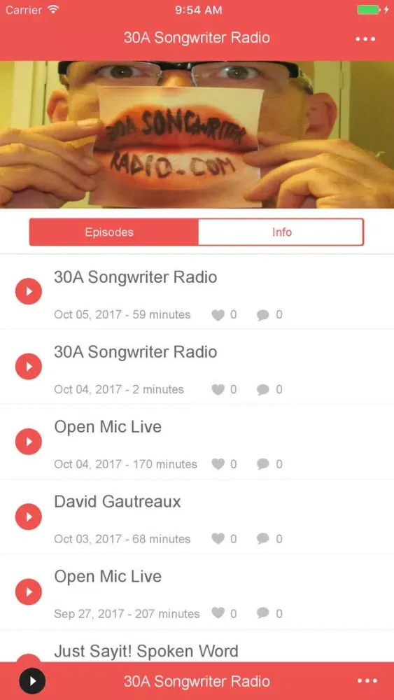 30A Songwriter Radio Screenshots