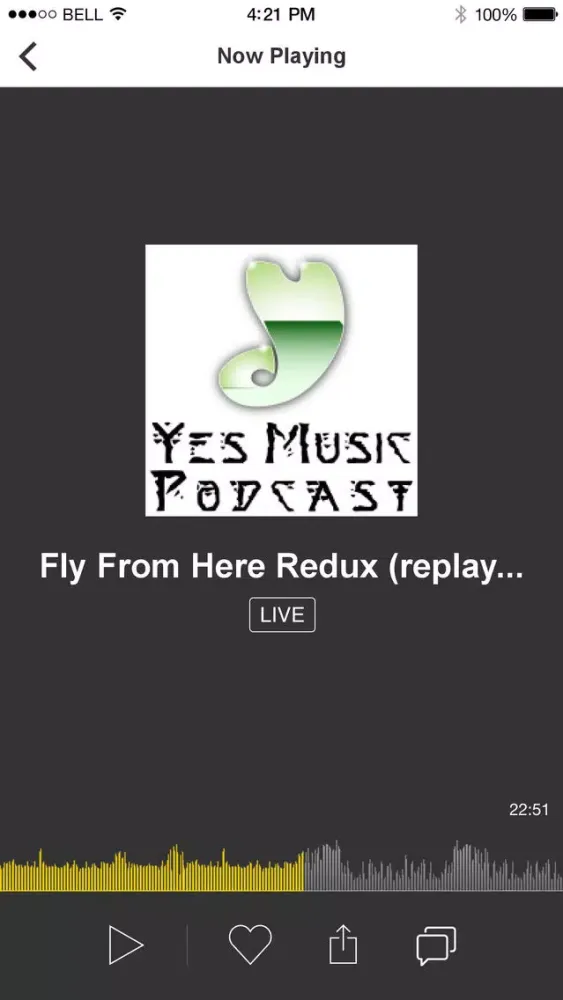Capturas de tela do Yes Music Podcast