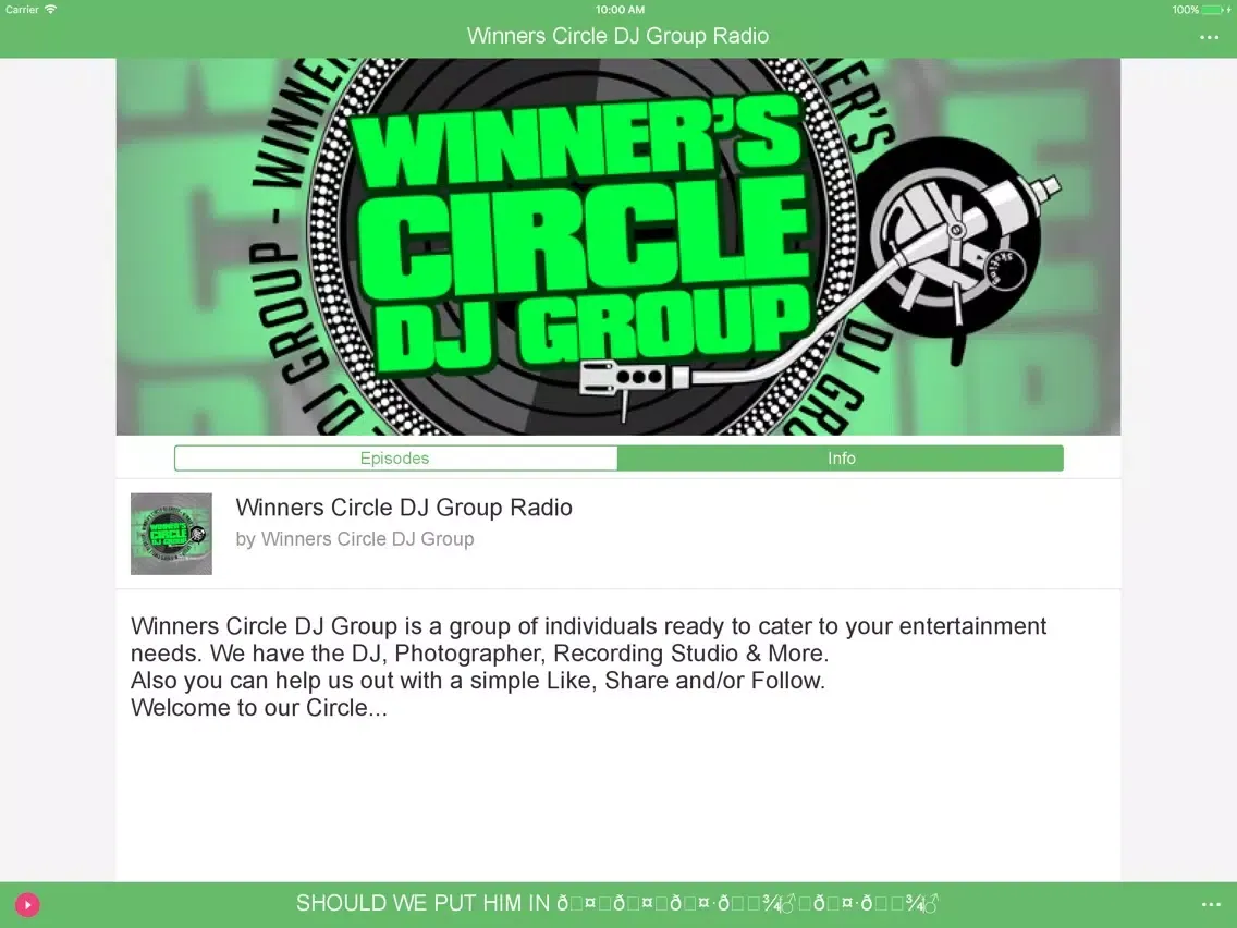 تصاویر Winners Circle DJ Group Radio iPad 