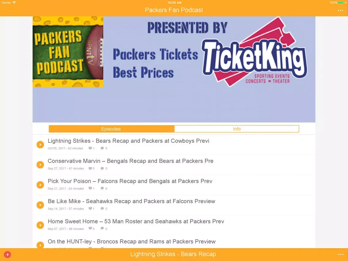 Captures d'écran de Packers Fan Podcast iPad 