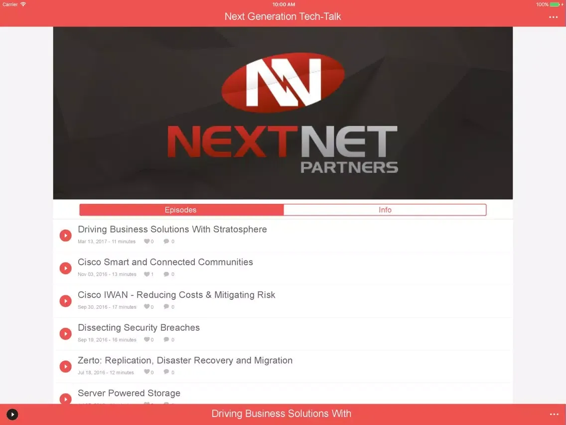 Next Generation Tech-Talk iPad 应用截图