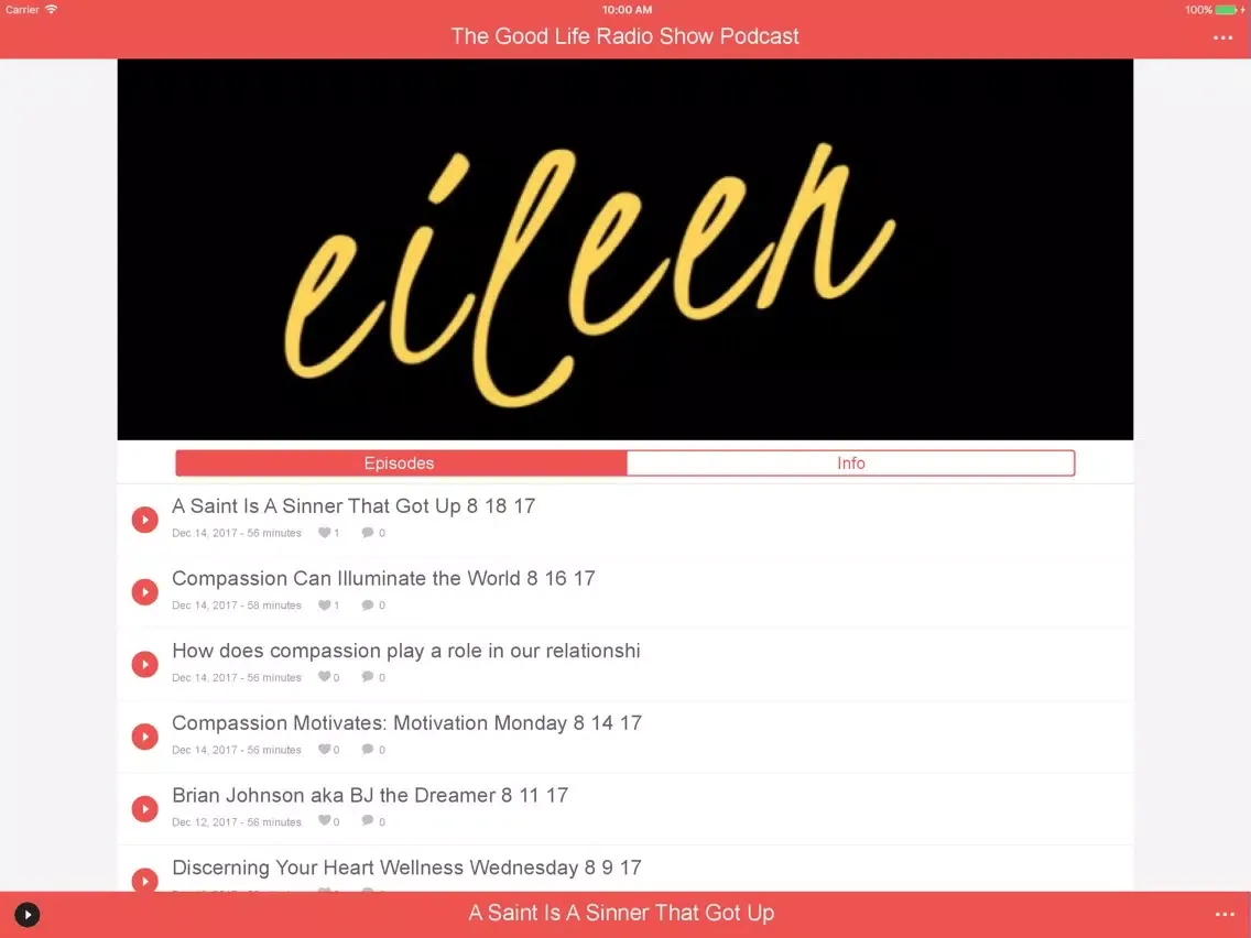 The Good Life Radio Show iPad 应用截图